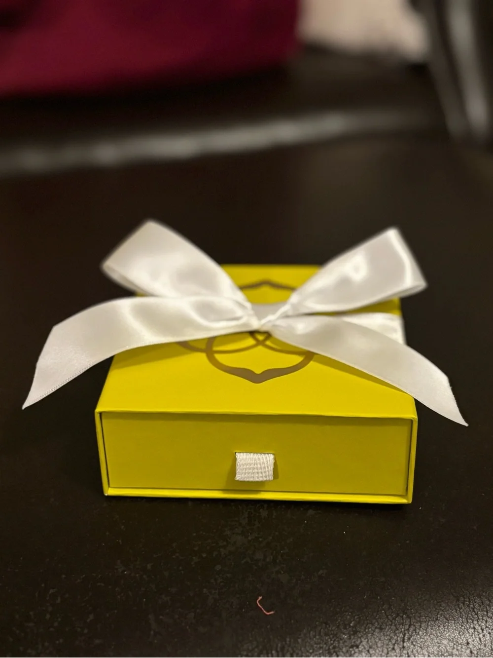 Kendra Scott Yellow Gift Box with White Satin Bow